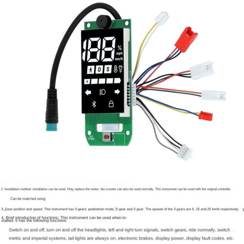 Mi6 Dashboard Compatible with  6 Display Electric Scooter Instrument Circuit Board Meter 1