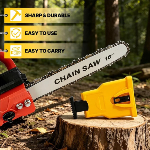 New Chainsaw Sharpener with 4 Sharpening Stones and A Manual Chainsaw Sharpening Clamp for Lumberjacks 1