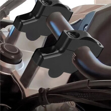 7/8" 22mm Handlebar Risers with Clamps Black for Grom MSX125 / CRF250L, KLR650, FZ1 / FZ8 / TW, DRZ 400/S/V-Strom