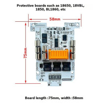 15X18650 BL1850 Li-Ion Batteriefach-Kit für BL1860 BL1850 Elektrowerkzeug Schnelles Laden PCB Schutzschaltung