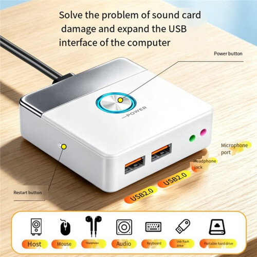 Computer Desktop Power Control Switcher Internet Bar Desktop Anti-Theft  Extension Cable External PC  A