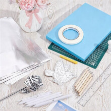 36Pcs Tin Aluminum Art Paper Kit, Metal Embossing Foil Sheets with Tools for DIY Handcraft Supplies
