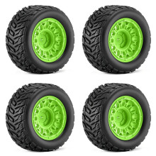 RC Off Road Buggy Tires Replacement Wheel Tyres for 1/14 1/16 MJX RC Truck ARRMA Kraton Green
