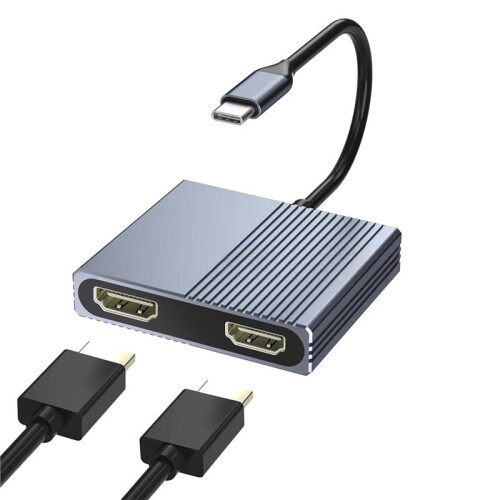 USB C to Dual -Compatible Adapter, 4K@60Hz -Compatible Splitter Extended Display Dual -Compatible Adapter 2