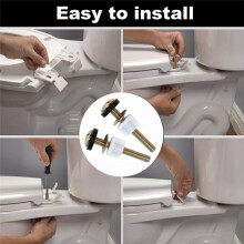 2 PCS Toilet Screws Replacement Kit, Heavy Duty Toilet Fastener,Universal Toilet Bolt and Screw Set
