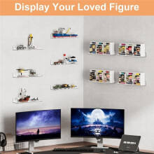 Acrylregale für Wandlagerung und Organizer, Klares Transparentes Design für Hautpflege, für Badezimmer, Schlafzimmer, Spielzimmer, 5 Stück