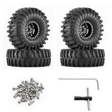 1.0 Zoll Beadlock-Rad und Gummireifen für 1/18 für TRX4M für 1/24 für Axial SCX24 RC Crawler Upgrade Teile Schwarz