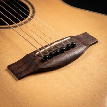 Acoustic Guitar Bridge Saddle 6‑String Ebony Guitar Bridge Water‑Drop Hole Design Acoustic for 6-String Standard