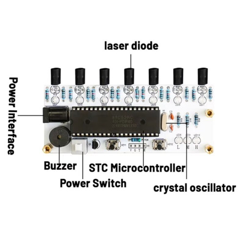DIY Optical Sensing Harp Soldering Kit, 7‑Note Scale Player, Photoresistor Based STEM Soldering Training Set 2