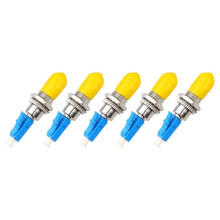 5Pcs LC for UPC Male to for ST UPC Female Hybrid Fiber Optic Adapter Single Mode Flange Coupler for SFP Module Coupler