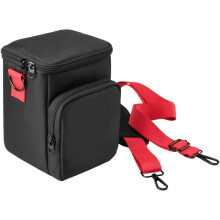 Portable Storage Case for Flip Camera, Protective Storage Bag with Adjustable Strap Accessory Pocket, Case Only
