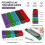 Polymer Clay Thickness Guide , 5 Color-Coded Thickness Cutting Tools (2mm, 3mm, 4mm, 5mm, 6mm),3D Printed 4