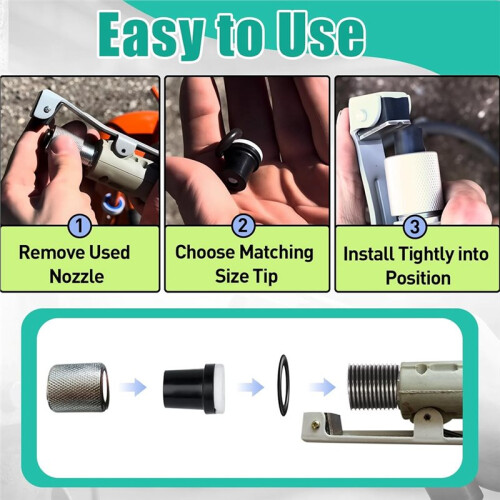 12PCS Ceramic Rubber Sandblasting Nozzle Tips, 2mm/2.5mm/3mm/3.5mm Abrasive Blast Nozzles Sandblaster Accessories 1
