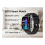New E810 Smart Watch with Bluetooth Calls, Blood Glucose, Oxygen Oxygen, U 4