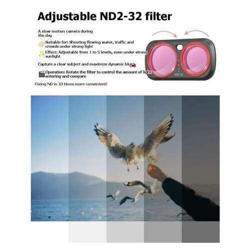 Action Camera Lens Filter for   Ultra Adjustable ND1-5 Stops Variable Magnetic Filters 2