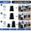 Adjustable Bed Risers - Elevation in 3.75 8.75 Inch - Heavy Duty Stackable Furniture Risers Supports 1,300 Lbs, 8PCS 8