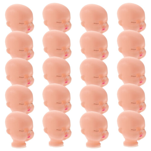 BESTONZON Small Doll Heads for Doll Making Vinyl 20 Pack