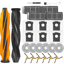 Replacement Parts for  L60 Pro Ultra Robot Vacuum Includes 2 Main Brushes,6 Mop Pads,4 Filters,6 Bags