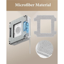 Ensemble de 14 Pièces de Chiffons de Nettoyage en Microfibre de Remplacement pour le Robot de Nettoyage de Fenêtres pour Mova N1 - Lavable et