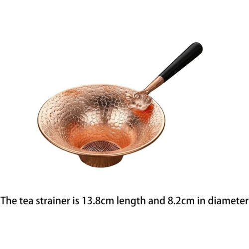 Tea Strainer Copper Mesh Tea Infuser Long Handle Fine Loose Leaf Screen Traditional Accessory LightweightSuitable Lotuss 1