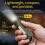 Rechargeable Flashlight with Adjustable Magnetic Hook, UV & Side Light, Buzzer Alarm, Compact Pocket Black 3