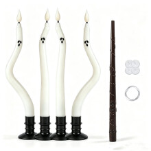 Velas de Taper Sem Chama de Halloween com Controle Remoto, Velas de Halloween com Pavio 3D Piscante para Decorações de Halloween