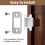2 Sets Deadbolt Strike Plate 1"X2-1/4" Round Corner - 4 Plates + 2 Dust Boxes, Brushed Silver Door Backplate 5