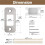 2 Sets Deadbolt Strike Plate 1"X2-1/4" Round Corner - 4 Plates + 2 Dust Boxes, Brushed Silver Door Backplate 7