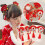 Polyester Hair Clips for Girls Red Cute Design 1