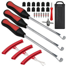 Ferramenta de Pneus para Montagem de Pneus de Motocicleta, Bicicleta e Scooter com Alavanca de Pneus Portátil, Ferro para Pneus Furados e Kit de