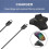 Base de Carga para Mouse con Cable de Carga para  DeathAdder V2 Pro/Naga Pro/Viper /Basilisk 5
