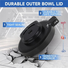 Bol Extérieur NC501 et Couvercle, Bol Extérieur de Remplacement pour la Série de Machines à Glace pour NC500 NC501 - Durable, Facile à Nettoyer