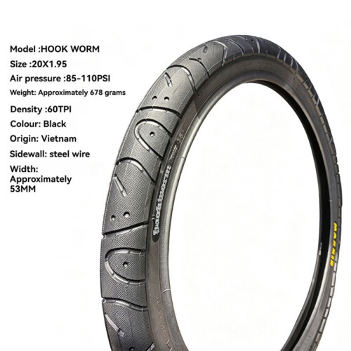 MAXXIS Pneu de Bicicleta Hookworm 20X1.95 Pneu de BMX 20 Polegadas Pneu Antiderrapante para Rua Parque Vert Flatland 1