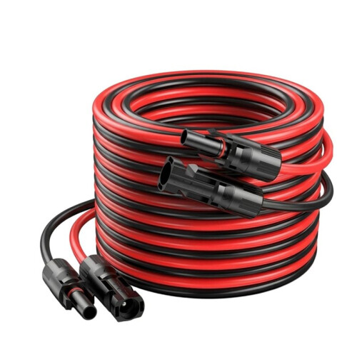 1 Pair Red and Black Double Ends Solar Extension Cable Solar Panel Extension Cable for Jakery/Renogy// 5M 2