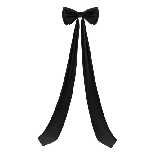 Black Velvet Christmas Tree Topper Bow 6 Ft 1