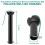 Matte Black Ceiling Fan Downrod with Hanger  - Universal Threadless Extension Pole 6 Inch 6