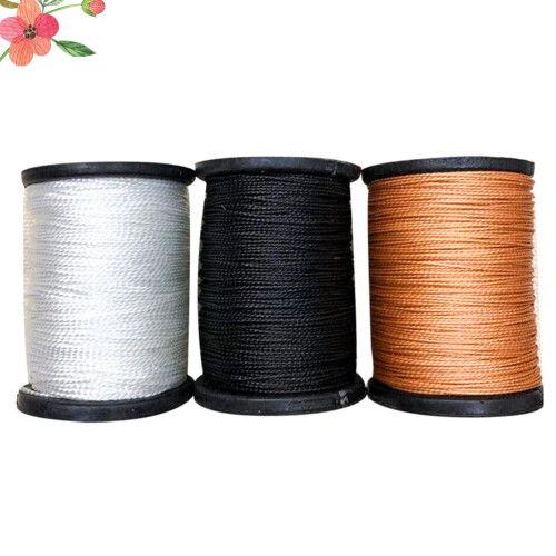Waxed Thread for Hand Sewing 3 Rolls Black White Brown 2