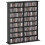 16-Compartment Media Shelf - Black 1