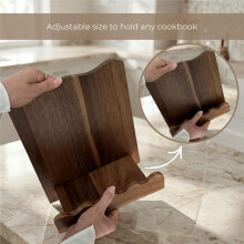 Bellissimo Supporto per Ricettari In Legno per Piano Cucina, Supporto per Libri A Forma di Scallop In Legno Massello per Ricettari e Tablet