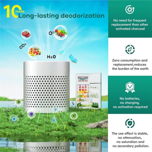 Refrigerator Deodorizer Lasts for 10 Years Refrigerator Odor Eliminator Fridge Deodorizer Household Odor Removal Box 1