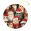 Ceramic Cat Santa Hat Ornament Red 3 Inch 1