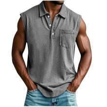 Men's Tank Top V-Neck Sleeveless with Pockets