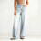 Women's Light Blue High-Waisted Straight-Leg Jeans 1
