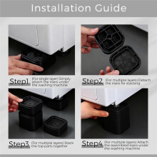 24er Pack Möbelheber Verstellbare Bett-Desk-Beinheber 1,38" Stapelbare Schwere Quadratische Bettanhebeblöcke