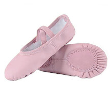 Willtoo Ballet Shoes Soft Leather Toddler Pink 6.69"