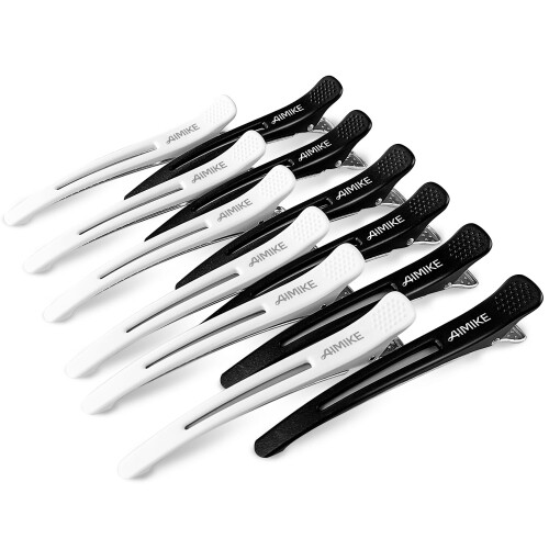 Non-Slip Silicone Hair Clips - Salon Quality, 12 Pack