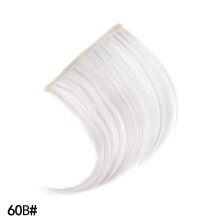 Clip-In Fringe Bangs Hairpiece Colorful White