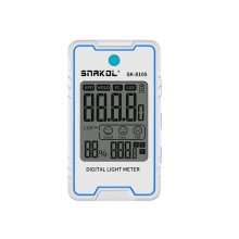SNAKOL SK-8105 Medidor Digital de Lux, Probador de Iluminancia Recargable con 0.1-99990LUX2000-9999K Temperatura de Color Humedad