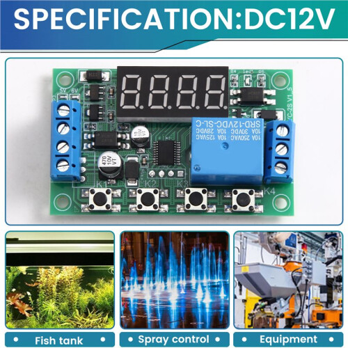 5V 12V 24V Delay  Relay Control  Module Timing Cycle Power-Off Signal Triggers Embedded Direct AC A 1