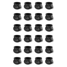 24Pcs Black Cauldron with Handle Halloween Witch Cauldron Halloween Pot Candy Holder for Halloween
